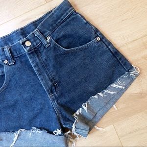 VINTAGE •Wrangler High-Waisted Denim Cut Off Jeans